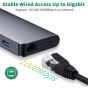 USB Type C 8 in 1 Hub - Grey