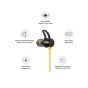 Realme Wireless In-Ear Earphones with Built-in Microphone, Black and Yellow - RMA108
