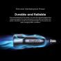 Oraimo Bullet Car Charger, 48W, 2 Ports, USB-A and C, Dark Chrome - OCC-73D