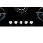 Ocean Gas Built-in Hob, 90cm, 5 Burners, Black Glass - OHGGR9401NPROSC