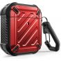 SUPCASE Unicorn Beetle Pro Series Case Designed for Airpods 1 & 2, Full-Body Rugged Protective Case with Carabiner for Apple Airpods 1st & 2nd (Red)