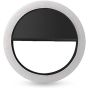 Portable Selfie Ring Light For Mobile Phone Led Flash Fill Selfie Light Lamp Camera - Black
