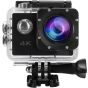 4K Waterproof Action Camera with 2 Rechargeable Batteries, 16MP - Black