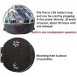 LED Crystal Magic Wired Ball, 18W, 90 - 240V - Black