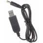 USB DC 5V to 12V Router Cable Step Up Power Cable Power Supply USB Cable with DC Jack 5.5 x 2.1mm for Fan & Led Light & Router & Speakers (1M)