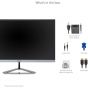شاشة فيوسونيك IPS LCD، مقاس 27 بوصة، بدقة FHD، بمعدل تحديث 75 هرتز، اسود وفضي - VX2776-SH