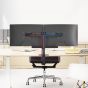 Pholiten Dual Arm Holder for 13 to 32 Inch Monitors - Black
