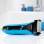 Braun WaterFlex Wet & Dry Cordless Shaver, Black/Blue - WF2S