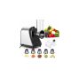 Sokany 6 In 1 Electric Fruit and Vegetable Cutter, 1000 Watt, Silver and Black - SK-1178