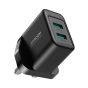 Joyroom Wall Charger, 2 USB Ports, 12W, Black - JR-TCN01