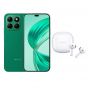 Honor X8b, 512GB, 8GB RAM, 4G LTE, Dual SIM - Glamorous Green, with X6 Earbuds, Noise Reduction- White