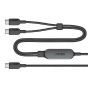 كابل USB-C  انكر 2 في 1، 1.2 متر، اسود - A8895H11