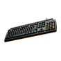 كيبورد جيمينج سلكي ميشن، إضاءة RGB زرقاء، اسود - MK600MX