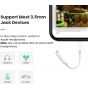Celebrat Lightning to Headphone Jack Adapter, White - KX 3287