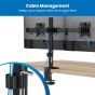 Dual Arm Holder for 32 Inch Monitors - Black