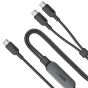 كابل USB-C  انكر 2 في 1، 1.2 متر، اسود - A8895H11