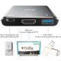 ICZI 3 in 1 USB-C Hub for Type-C Devices - Grey