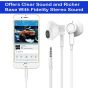 Sanluba 3.5mm Wired Headphone Noise Isolating Earphones with Microphone for iPhone 6 Plus SE 5S 4 Pod Pad Samsung Android MP3, Pack of 2