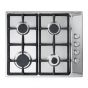 Elba Built-in Gas Hob, 60cm, 4 Burners, Stainless Steel - ENS65-444XD