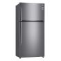 LG Digital No Frost Refrigerator with Inverter Motor, 592 Liters, Silver - GN-H822HLHL