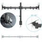 Hjh Office Dual Arm Holder for 13 to 27 Inch Monitors, Black - 802000