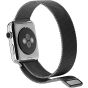 Band For Apple Watch Series 5 / SE / 6 Size 40mm Light Stainless Steel Milanese Loop Band from Smart Stuff - Black