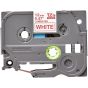 Brother Label Tape, 0.47 mm x 8 Meters, Red on White - TZE-232