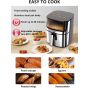 Sokany Digital Air Fryer, ‎8 Liters, 2000 Watt, Black and Silver - SK-10045