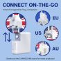شاحن USB فئة C، مع كابل بموصل USB فئة C، بقوة 61 وات - ابيض