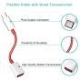 SHOPSYES Type-C Male to USB  Female OTG Cable - White and Red