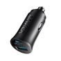 Anker Car Charger, 30 Watt, USB and USB-C Ports, Black - A2741H11