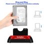 Tccmebius Hard Drive Docking Station, Black and Red - TCC-S868-UK
