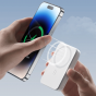Joyroom Magnetic Power Bank, 10000mAh, White - JR-W020