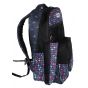 Gharibo Bags School Backpack With Pencil Case for Girls, Motifs Pattern - Black and Purple