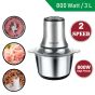 Sokany Chopper, 3 Liters, 800 Watt, Silver and Black - LB7005A with Gift Bag