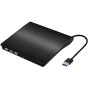 USB External CD/DVD Optical Drive - Black