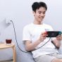 كابل يوجرين USB-C الى USB-C، قدرة 100 وات، 2 متر، رمادي واسود- US316
