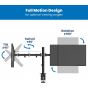 Dual Arm Holder for 32 Inch Monitors - Black