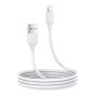 كابل شحن وبيانات جوي روم من USB فئة A إلى لايتنينج، بطول 1 متر، ابيض - S-UL012A9
