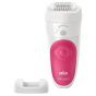 Braun Silk-épil 5 Wet & Dry Epilator, White and Pink  - 5-500