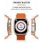 W&O X9 Ultra Smart Watch - Silver Case and Orange Strap