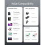 كابل USB-C  نايلون انكر  333 ، 6 قدم، اسود - A8757H11