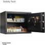Safety Tech Biometric Fingerprint Safe Box, 30 Liters, Black and Gold - GN30 SFT3