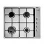 Purity Gas Built-in Hob, 60cm, 4 Burners, Stainless Steel - P601X, with PIATTA Island Hood, 60 CM, and Built-in Gas Oven with Grill, 65 Liters - OPT601GG