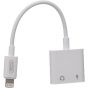 XO NB172A 2in1 Audio Adapter Lightning Cable To Lightning With 5V/2A Max Output 150MM Set Of 2 Pieces - White