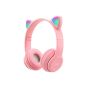 Cat wired and Wireless Over Ear Headphones, Pink - P47M