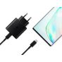 Super Fast Charger 25W EP-TA800 2 Pin 5V-3A Or 9V-2.77A Or 5.9V-3A Or 11V-2.25A With cable Type-C To Type-C 5A - Black