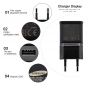 Samsung Travel Adapter Fast Charge With Type C Cable 15W (EP-TA200) In Packing - Black