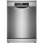 Bosch Series 6 Freestanding Dishwasher, 13 Persons, 60 cm, Silver Inox - SMS6EAI80T