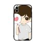 Little Boy Holding Heart Printed Back Cover for Apple iPhone XS